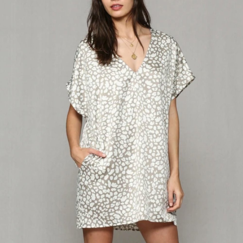 BY TOGETHER LEOPARD CLOUD DRESS SM
